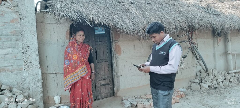 Anaxee's Digital Runner taking Digital information/Data of Women rural women for Rural Marketing