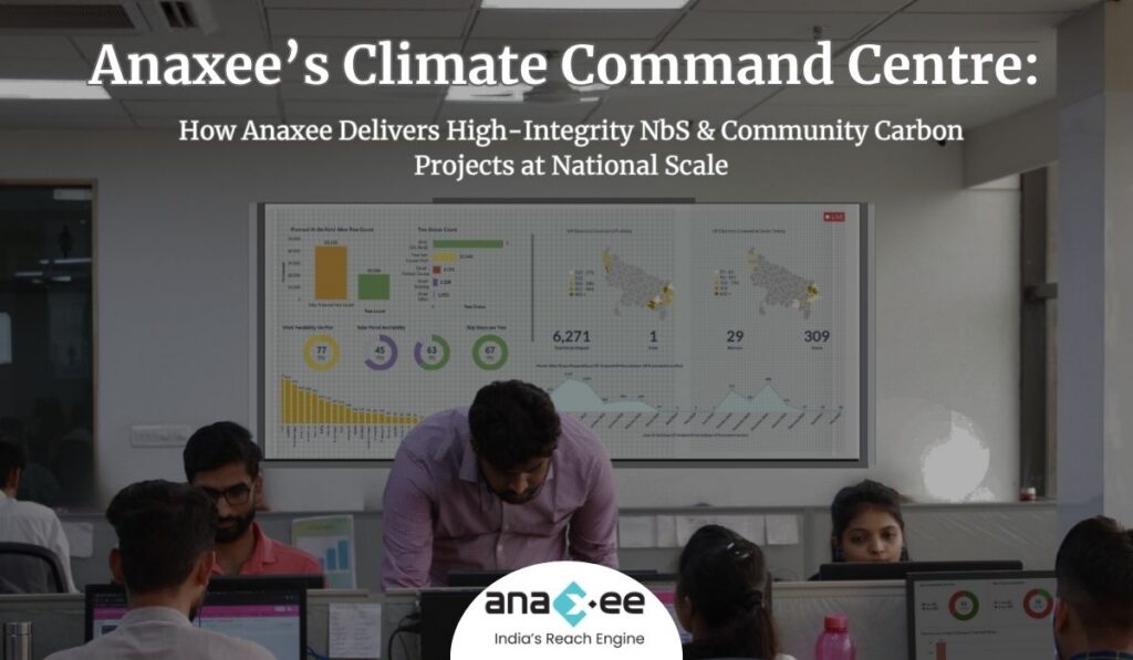 Anaxee's Employee working in a Climate Command Centre, Dashboard with Nature Based Project