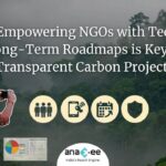 Featured graphic showing NGOs empowered with technology, roadmaps, and transparency tools to deliver credible carbon projects, with Anaxee branding.