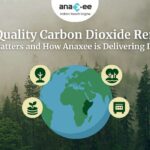 Illustration of Earth with India highlighted, surrounded by icons of trees, soil carbon, mangroves, and carbon capture technology, with the text “High-Quality Carbon Dioxide Removal: Why It Matters and How Anaxee is Delivering It in India” on a forest background.