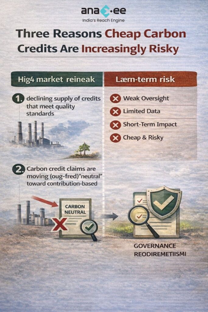 Three reasons cheap carbon credits are increasingly risky, including weak oversight, limited data, and changing climate claim standards
