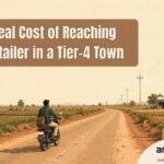 Infographic breaking down retail visit cost into four parts: staff, travel and time, data rework, failed visits