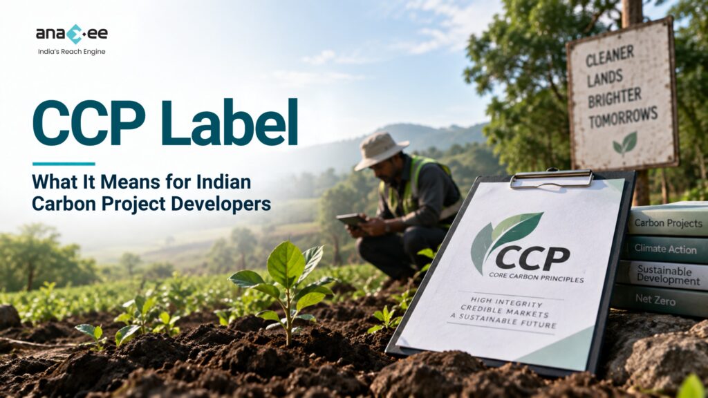 Infographic showing how the CCP Label supports carbon project developers through clearer quality requirements, stronger project design, buyer confidence, and access to global carbon markets.