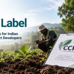 Infographic showing how the CCP Label supports carbon project developers through clearer quality requirements, stronger project design, buyer confidence, and access to global carbon markets.