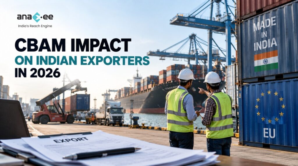 CBAM impact on Indian exporters in 2026, showing EU trade, carbon compliance, and the effect of the carbon border tax on exports.