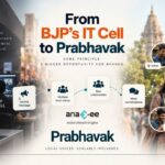 Featured graphic comparing the BJP’s IT Cell network with Prabhavak’s network of local voices, communities and conversations for brands