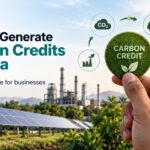 Guide to generating carbon credits in India through emission reduction projects, verification, carbon credit issuance, and renewable energy initiatives.