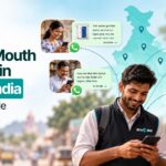 Word-of-mouth marketing in Tier 2 and Tier 3 India showing trusted local recommendations spreading through WhatsApp and community networks to influence buying decisions.