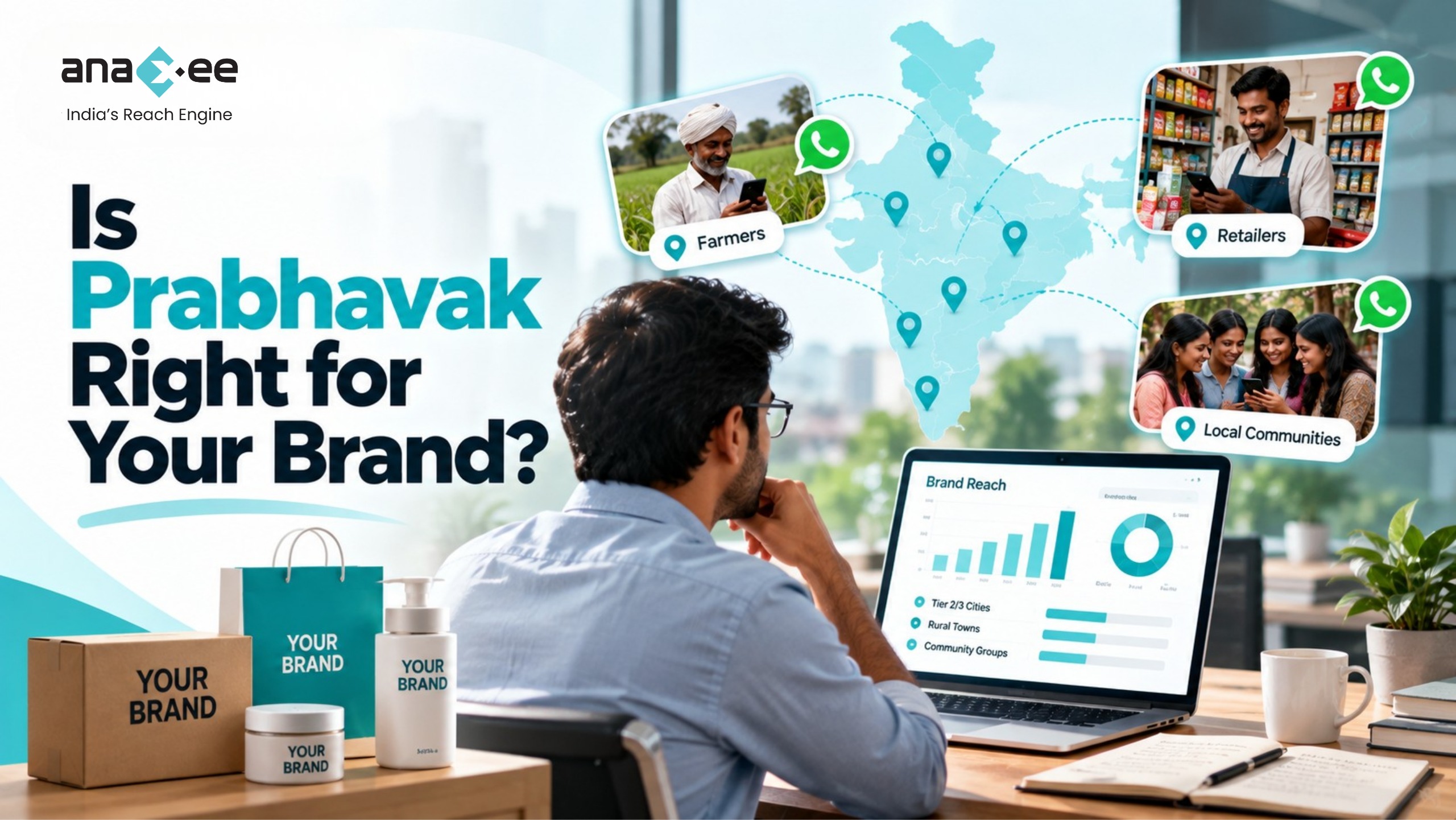 Prabhavak marketing for brands in India, showing trusted local networks, WhatsApp recommendations, Tier 2 and Tier 3 markets, and measurable brand reach.