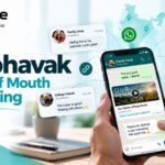 Prabhavak word-of-mouth marketing showing trusted local people sharing brand messages through WhatsApp and community networks to build awareness, trust and conversions.