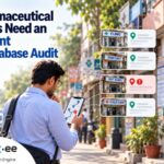 Infographic showing how inaccurate doctor database records lead to time spent checking details, follow-up visits and route plan updates for pharmaceutical field teams.